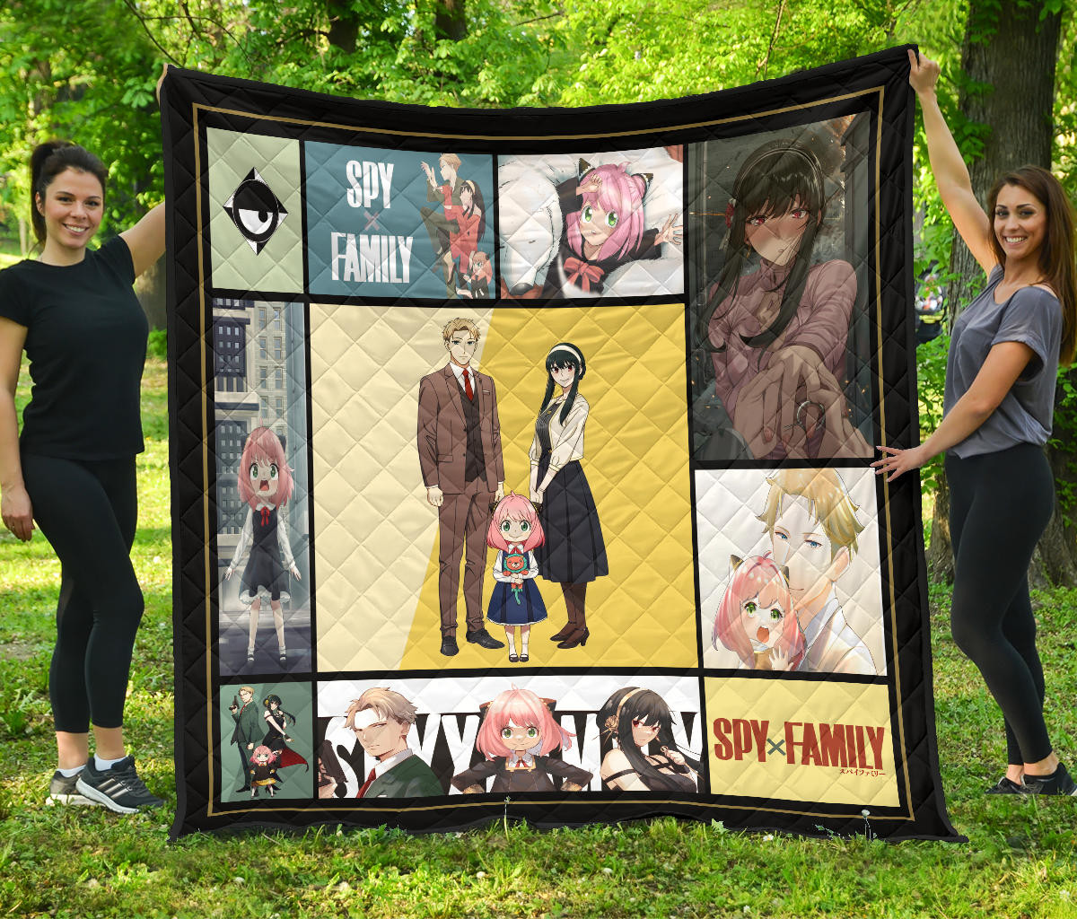 Loid Yor And Anya Forger Family Spy X Family Premium Quilt Blanket Anime Home Decor Custom For Fans Na042604