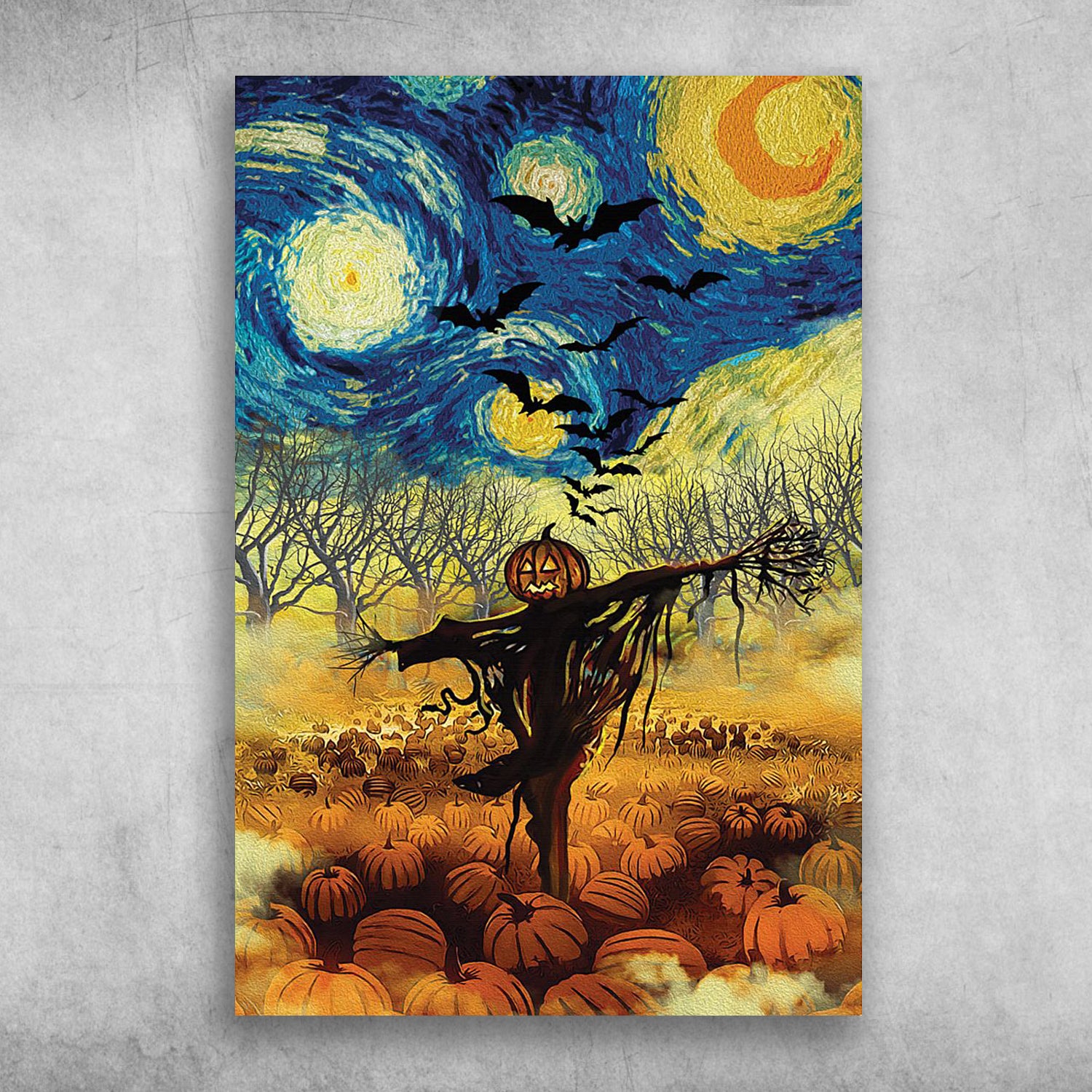 Figurehead Starry Night Halloween- Vincent Van Gogh Starry Night Posters Canvas Prints Wall Art