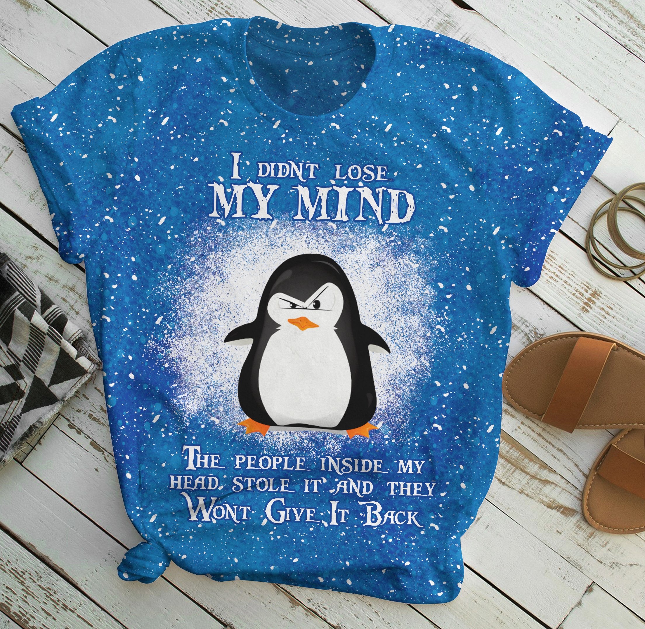 Fun Car Decor Penguin Didnt Lose My Mind  All Over Print T-Shirt