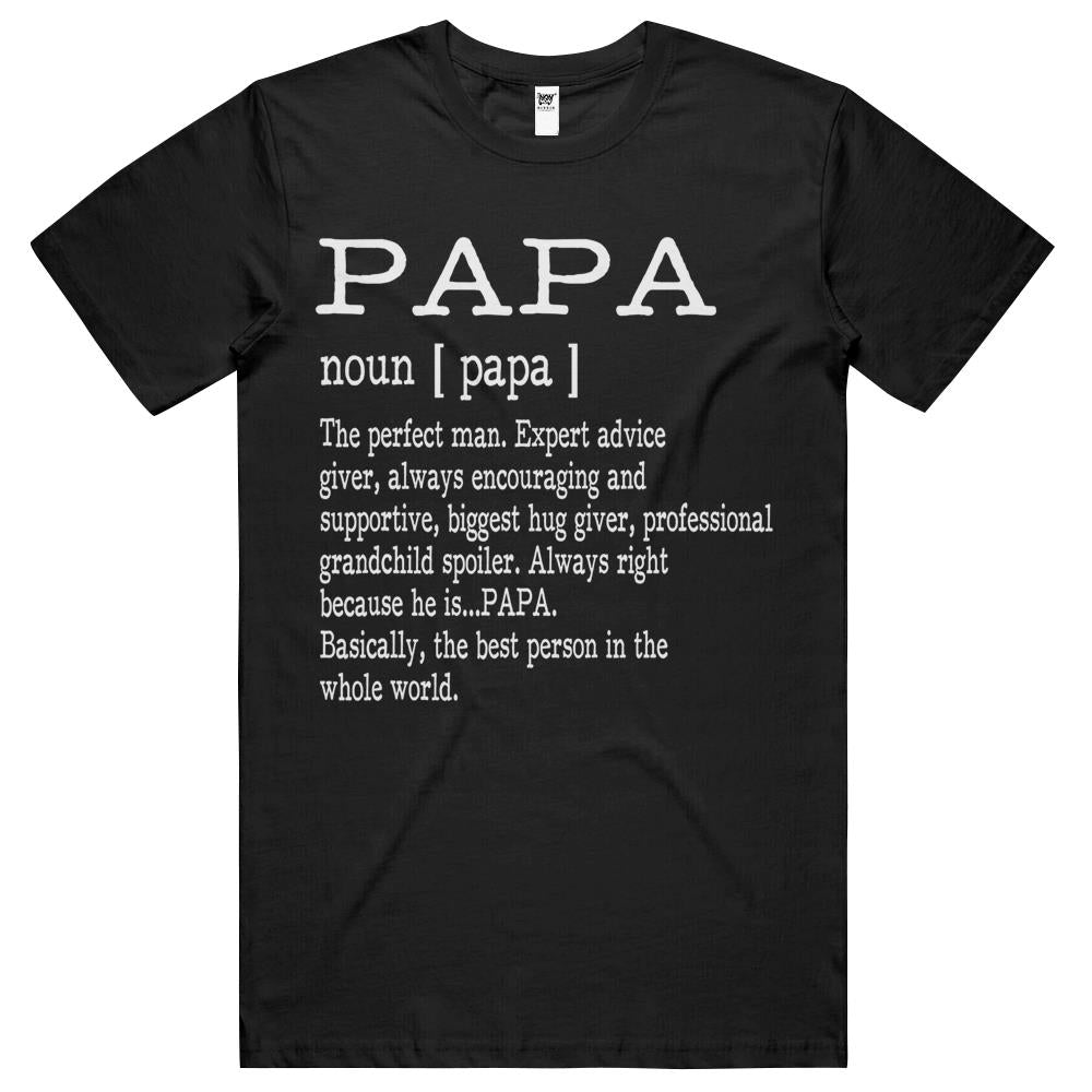 Papa Definition Grandpa Father’S Day Gifts – Men Father’S Day Gift T Shirts