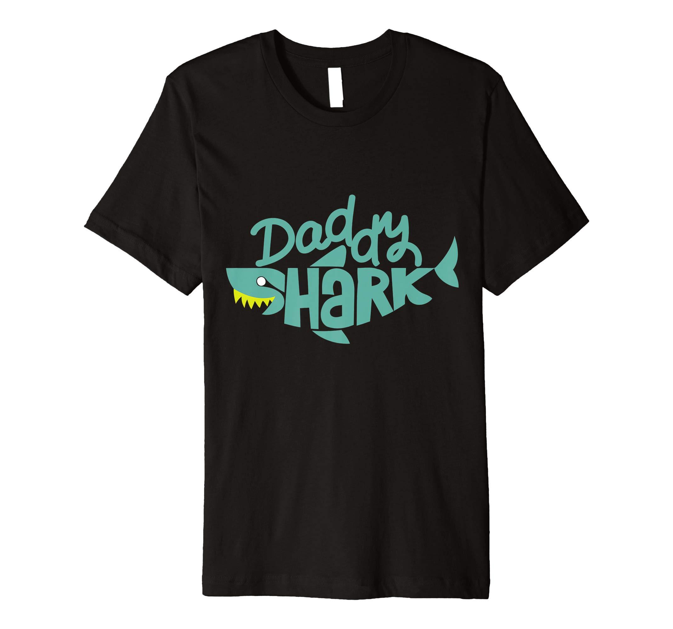 Daddy Shark Cool Gift Tshirt For Daddy Fathers Day Gift Idea Premium T-Shirt