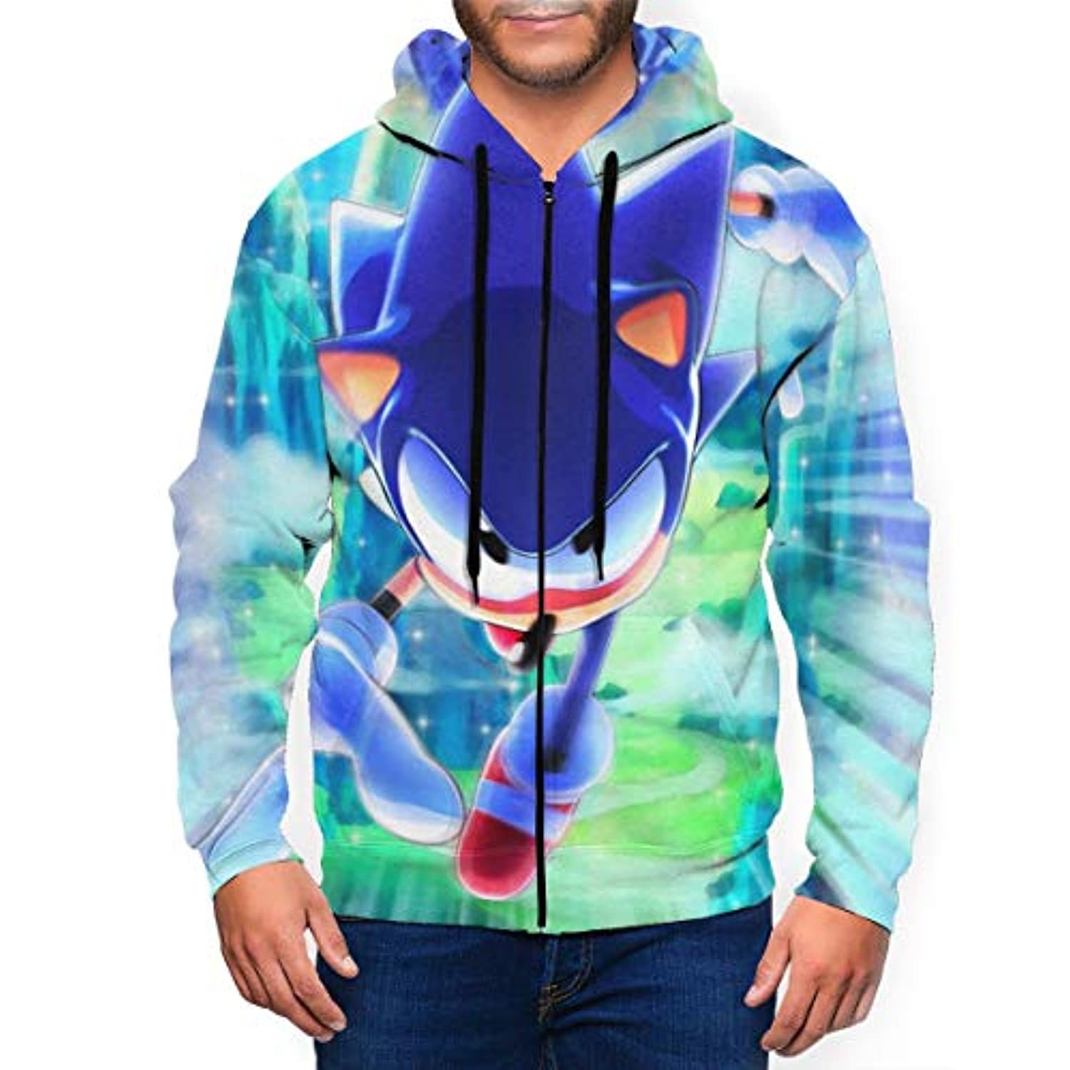 Cartoon Games Sonic Hoodie – 3D Print Sonic the Hedgehog Zip Up Hoodie