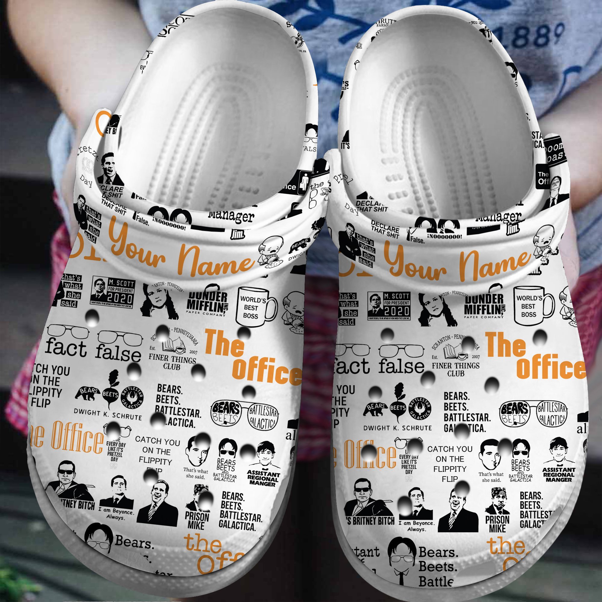 The Office TV Series Crocs Crocband Clogs Shoes Comfortable For Men Women and Kids 4