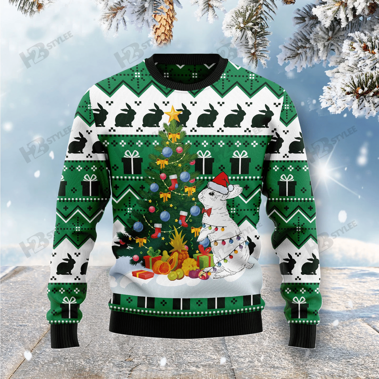 Christmas Tree Rabbit Christmas Ugly Sweater