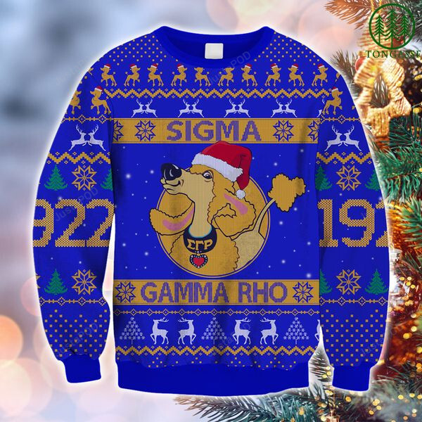 Sigma Gamma Rho Black Greek Christmas Ugly Sweater