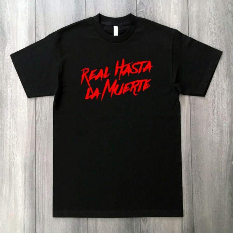 Real Hasta La Muerte Black T Shirt Anuel Aa Muerte Tee Bad Bunny Anuel Best Tee 2020