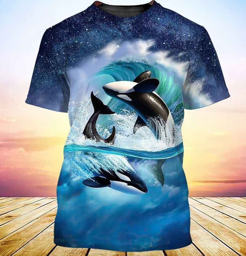 Whale Jump Out Out Water 3D Full Print Tshirt