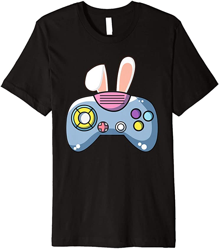 Video Game Controller With Bunny Ears Easter Gamer Boys Men Premium T-Shirt