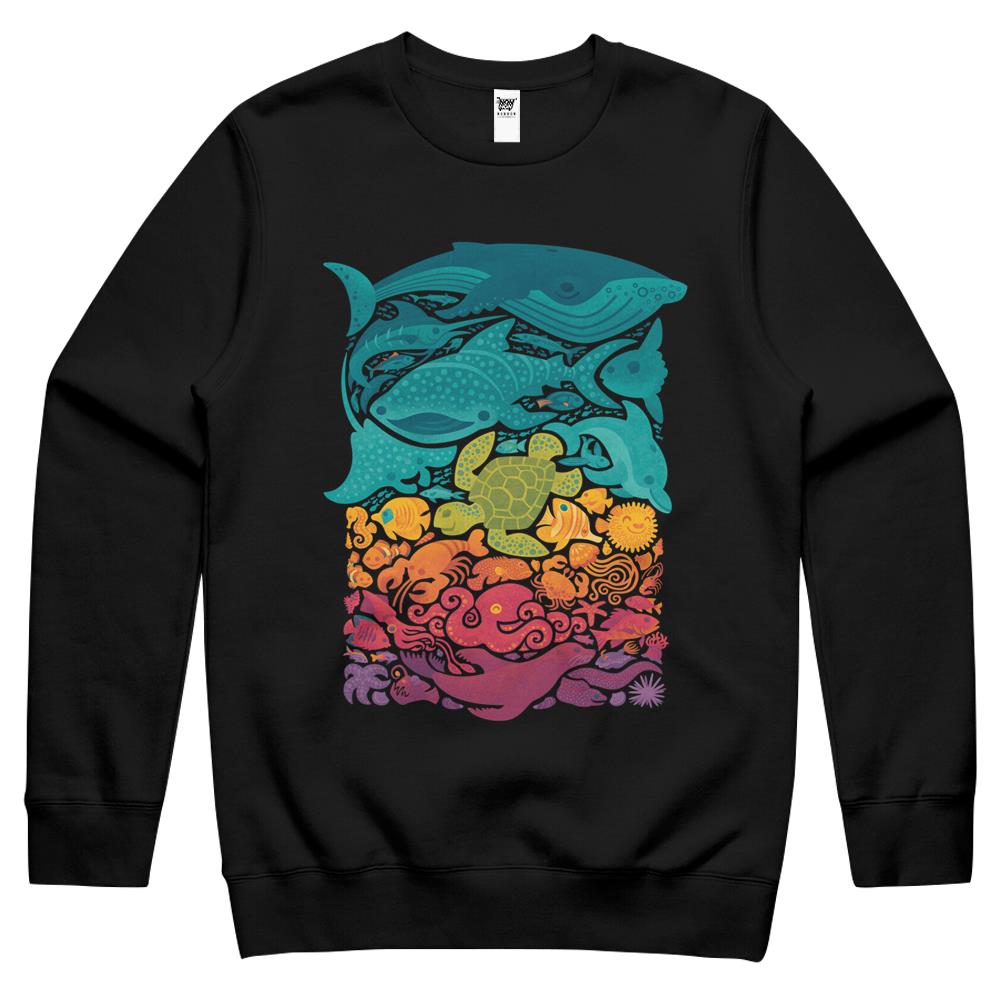 Aquatic Spectrum Crewneck Sweatshirt