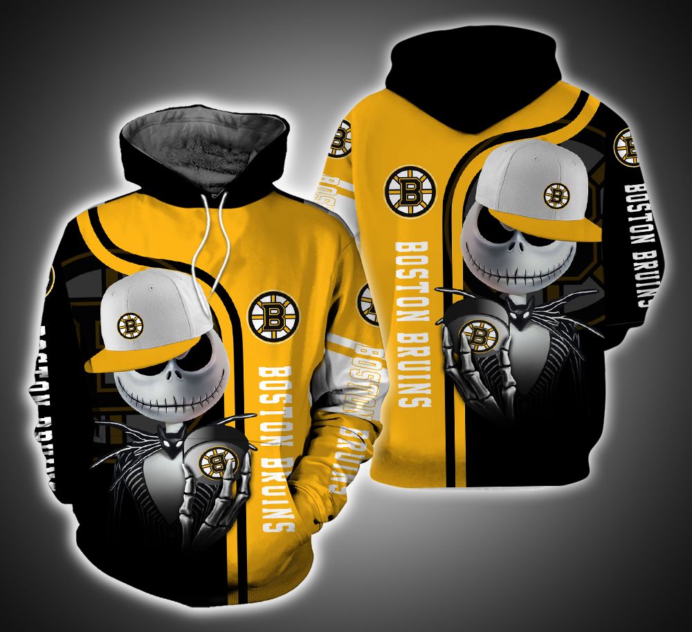 Boston Bruins And Jack Skellington TA01 3D Printed Hoodie