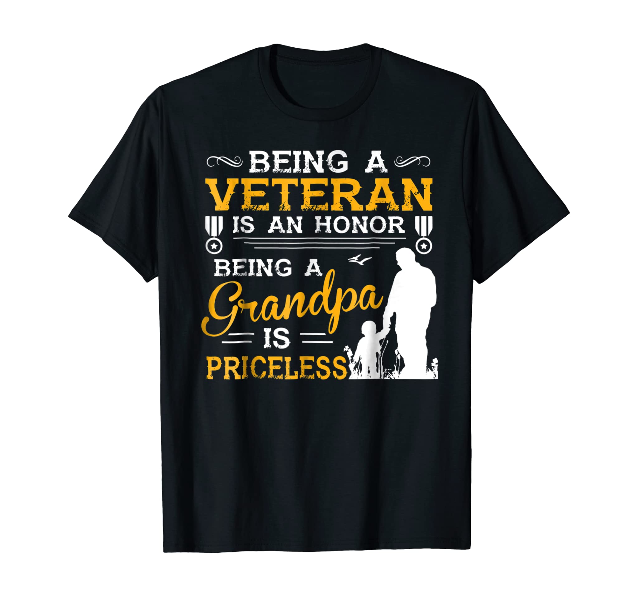 Mens Veteran Grandpa Shirt, Gift for Grandfather T-Shirt