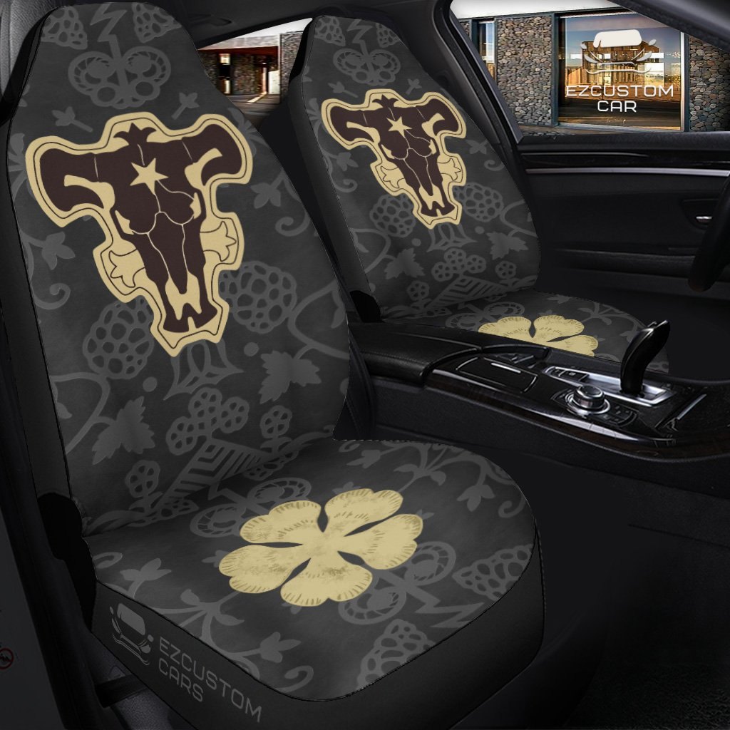 Black Bull Car Seat Covers Custom Black Clover Anime Car Accessories Oralie Shop