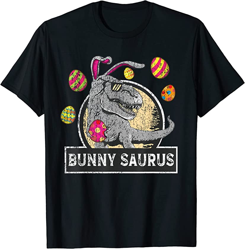 Bunny Saurus TRex Happy Bunnysaurus Dino Kids Boys T-Shirt