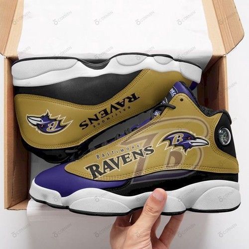 Baltimore Ravens Football Custom Tennis Air Jordan 13 Shoes Sport Sneakers