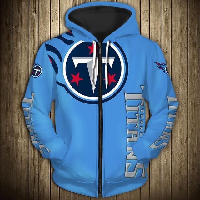 Tennessee Titans Flag Zipper Hoodie