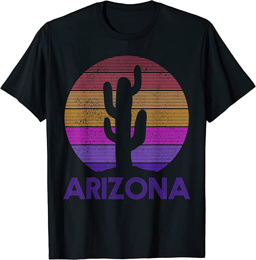 Arizona – Vintage Retro Cactus Souvenir Gift T-Shirt