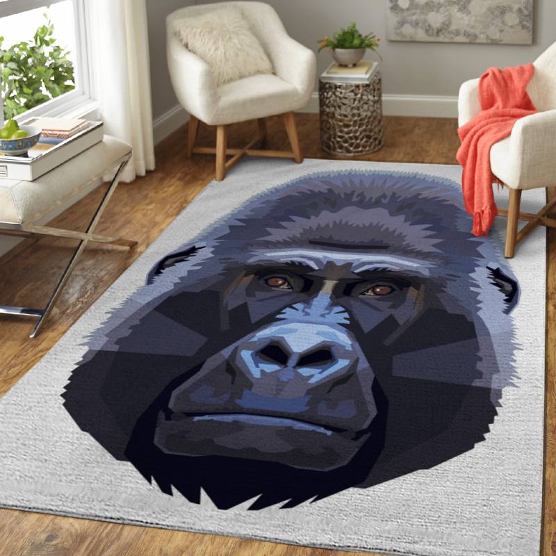 gorilla head – animals Area Rug Carpet