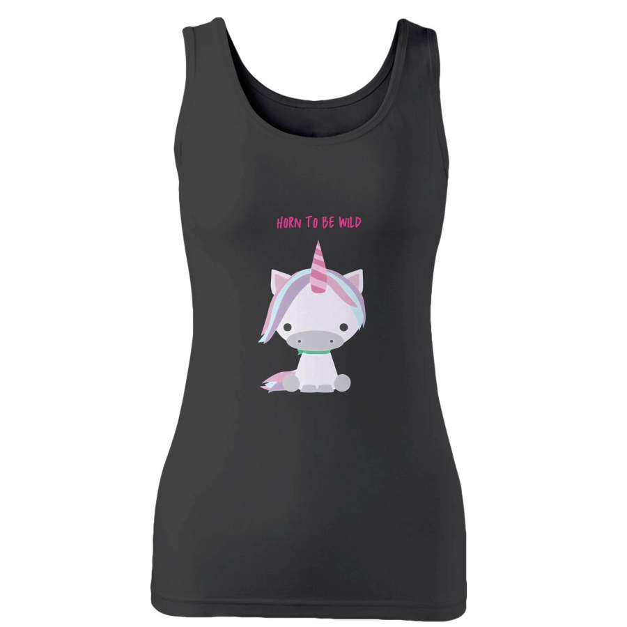 Fat Unicorn Horn To Be Wild Woman’s Tank Top