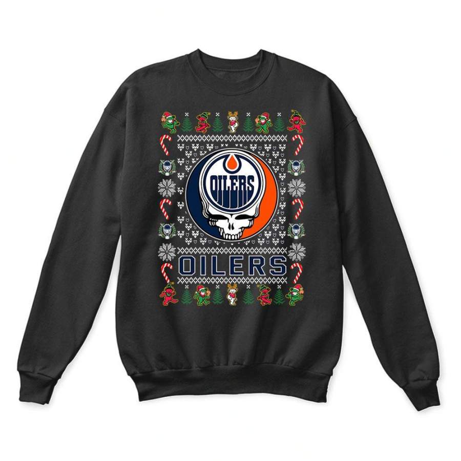 Edmonton Oilers x Grateful Dead Christmas Ugly Sweater