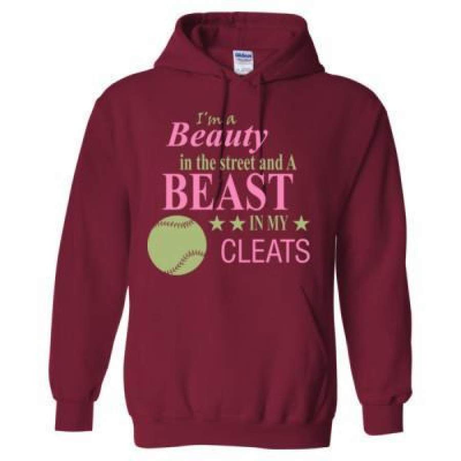 AGR Im A Beauty In The Street And A Beast In My Cleats – Heavy Blend™ Hooded Sweatshirt