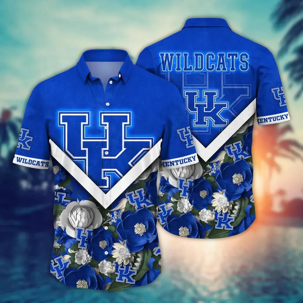 Kentucky Wildcats Ncaa Flower Aloha Hawaiian Shirt 5, Ncaa Hawaiian Shirt