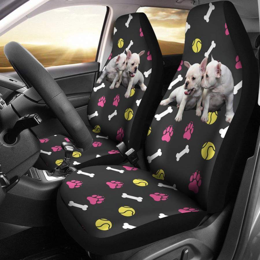 Cute Couple French Bulldog Car Seat Covers NH10