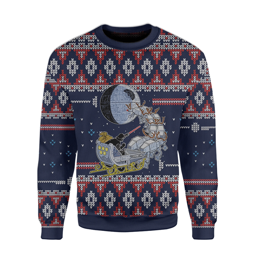 Alohazing 3D Darth Santa Ugly Christmas Custom Sweatshirt