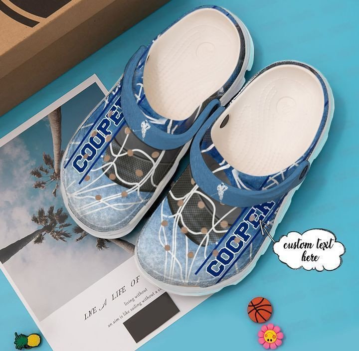 Hockey Personalized Blue Ice Crocss Clog Shoes For Men Women Kids