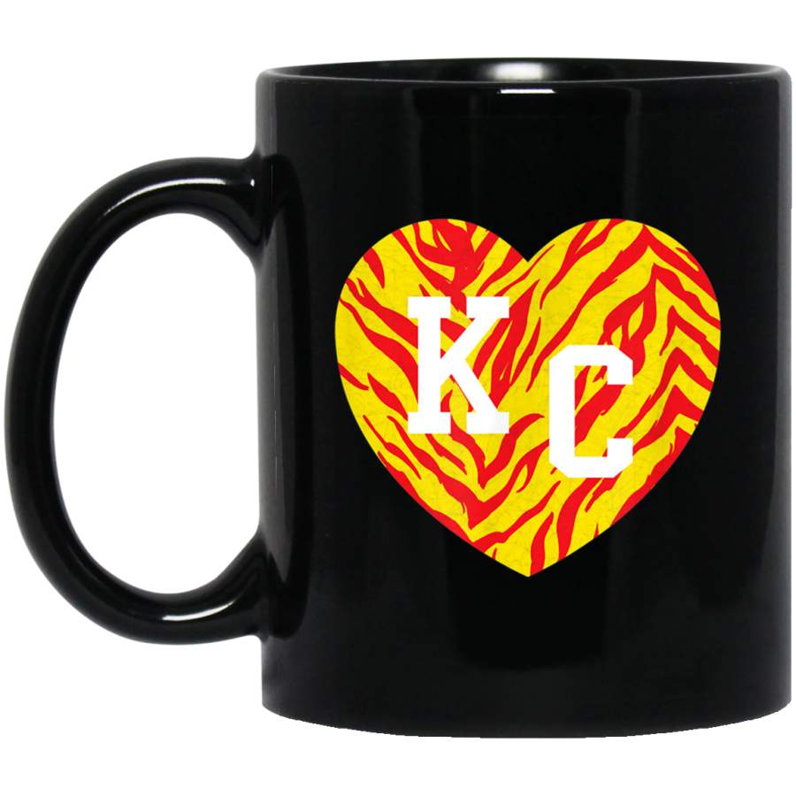 Heart Kansas City Kingdom 80s KC Zebra Stripes Kc Football Mug