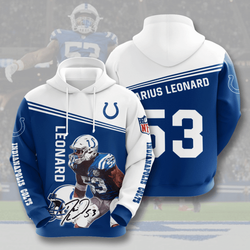 Sports Team Indianapolis Colts No93 Hoodie 3D Hoodie 3D Pullover Zip Hoodie 3D