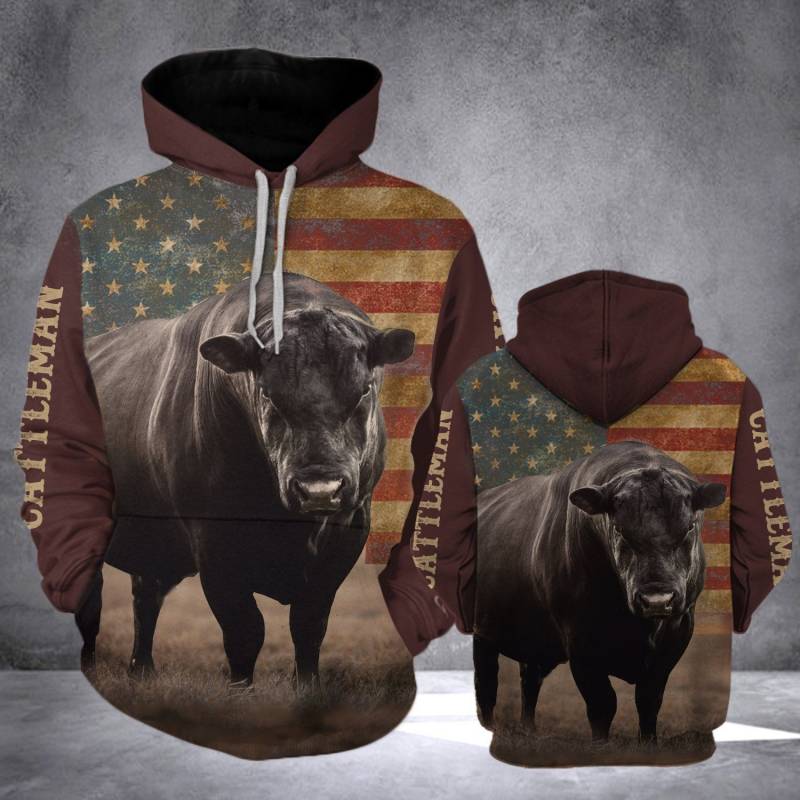 Animal Cale Animal Angus Flag V3242 Hoodie