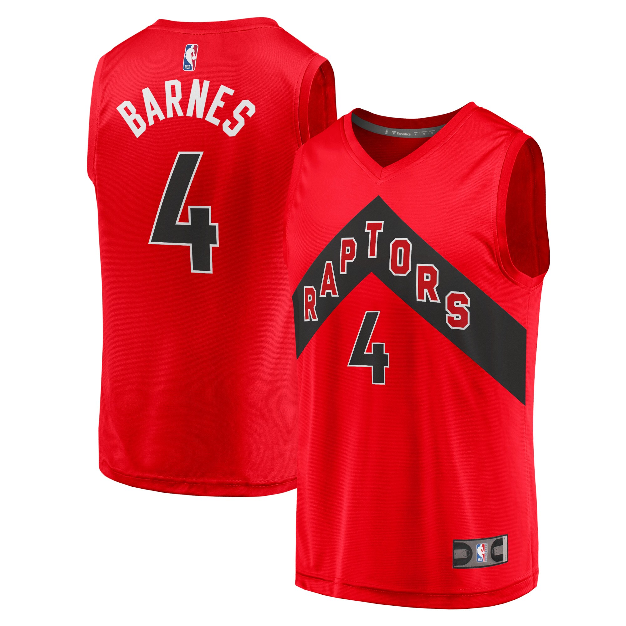 Scottie Barnes Toronto Raptors Branded Fast Break Replica Jersey – Icon Edition – Red