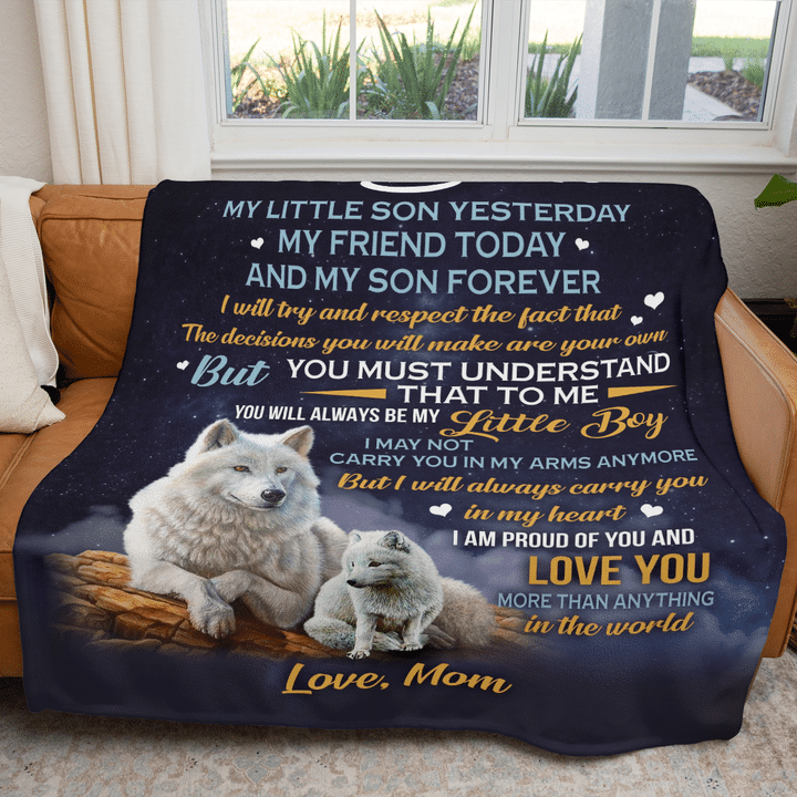 To My Son The Decisions You Will Make Are Your Own Fleece Blanket Gift For Family, Birthday, Son, Mother To Son Gift Home Decor Bedding Couch Sofa Soft And Comfy