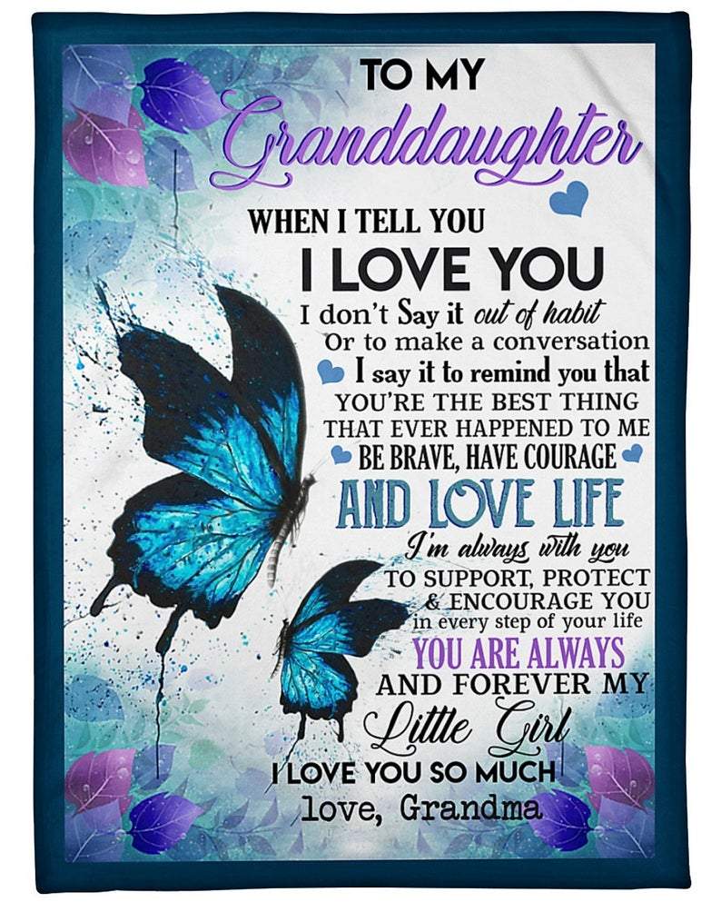 To My Granddaughter, Gift Ideas For Granddaughter Fleece Blanket