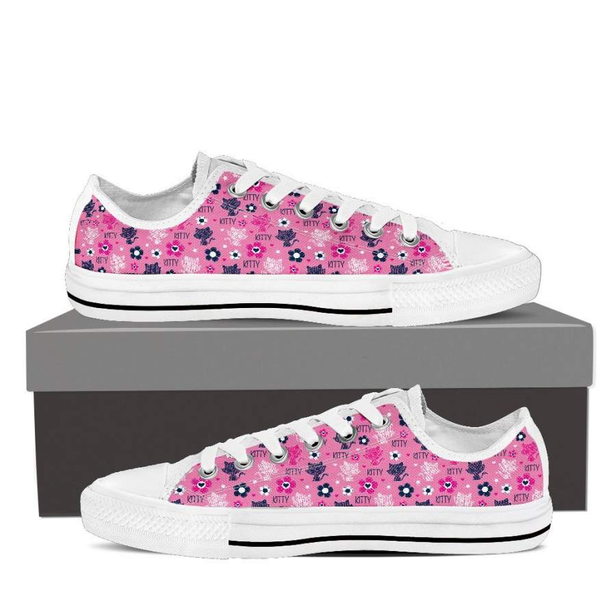 Cute Kitten Low Tops (Women’s)