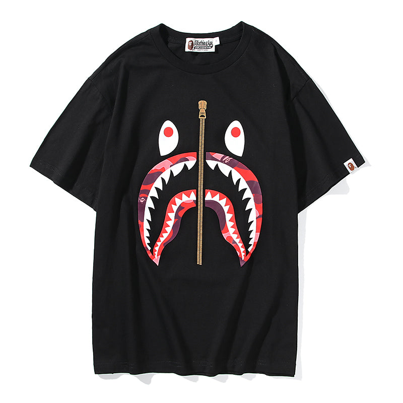 Bape Camo Shark Head Cotton T Shirt 5031