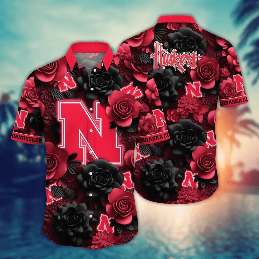 Nebraska Cornhuskers Ncaa Flower Aloha Hawaiian Shirt 7, Ncaa Hawaiian Shirt