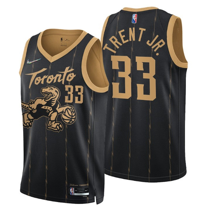 Toronto Raptors Gary Trent Jr. 33 NBA Basketball Team City Brandedition Black Jersey Gift For Raptors Fans