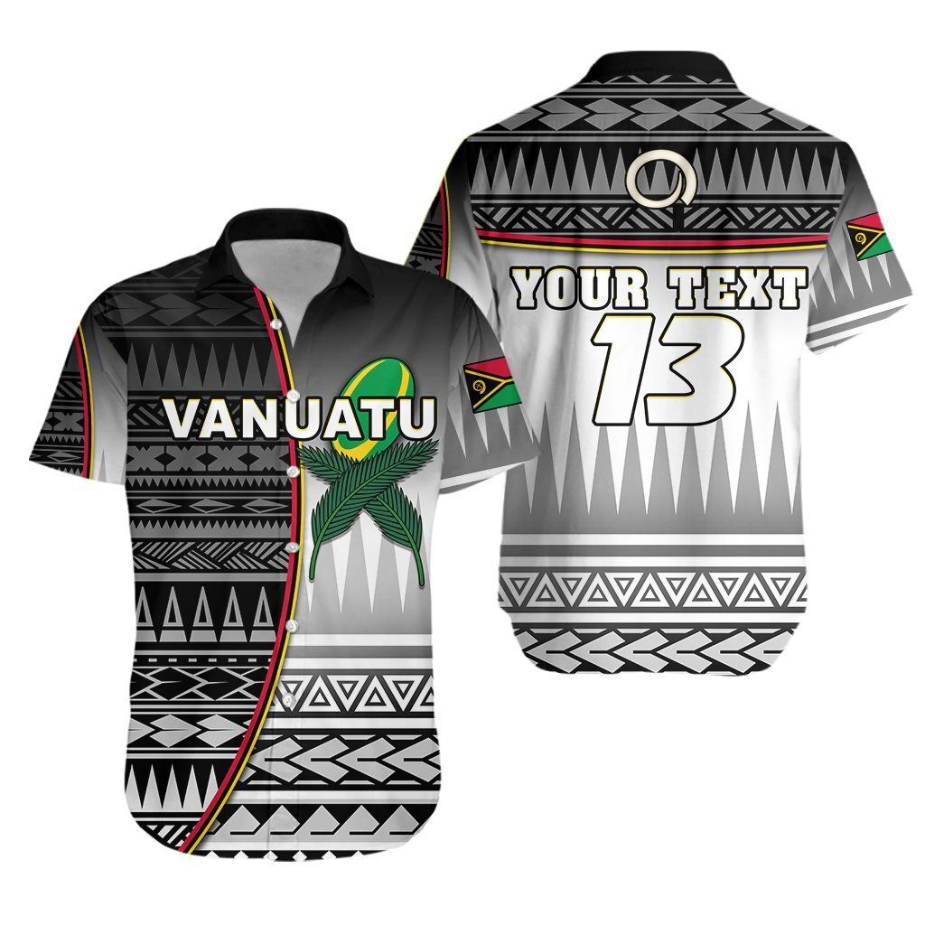 Vanuatu Rugby Hawaiian Shirt Impressive Version Black – Custom Text And Number K13