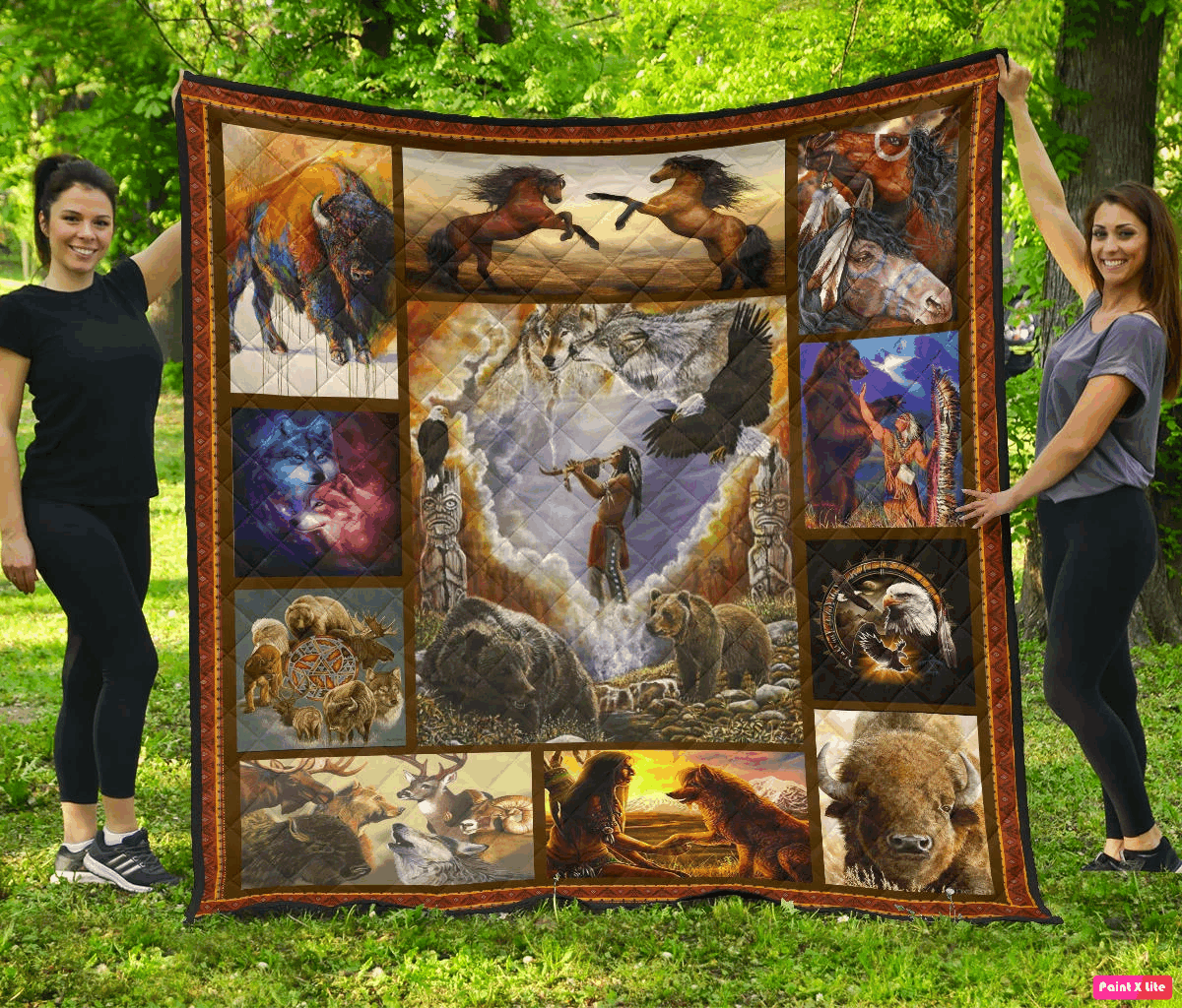 Animal F Native V1 3D Customized Quilt