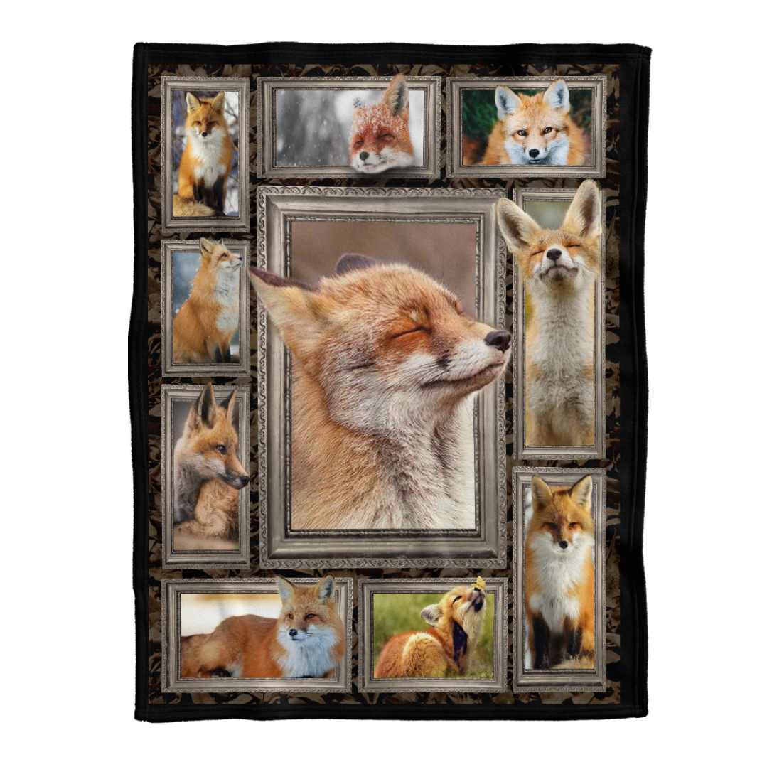 Animal Blanket, 3D Happy Fox Blanket Gift For Fox Lovers