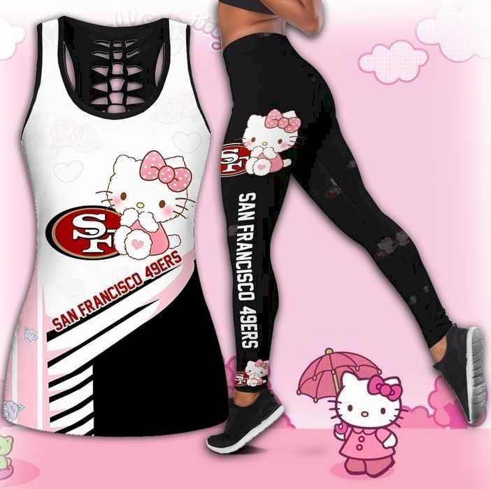 Womens San Francisco 49Ers Hello Kitty Tank Top And Leggings Set