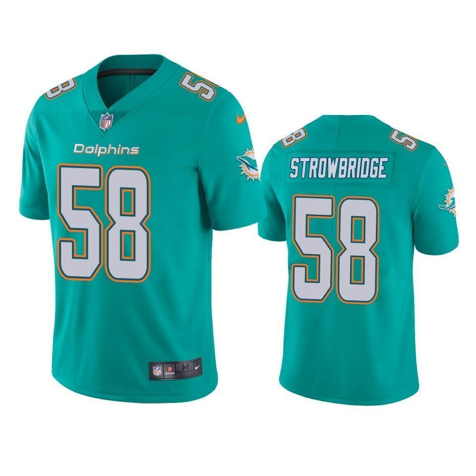 Miami Dolphins Jason Strowbridge Aqua Vapor Untouchable Limited 3D Jersey