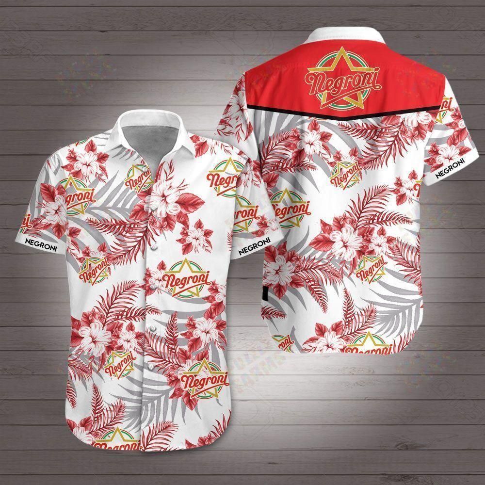 Negroni Logo Hawaiian Shirt Summer Button Up For Men Beach Wear Short Sleeve Hawaiian Ha59615