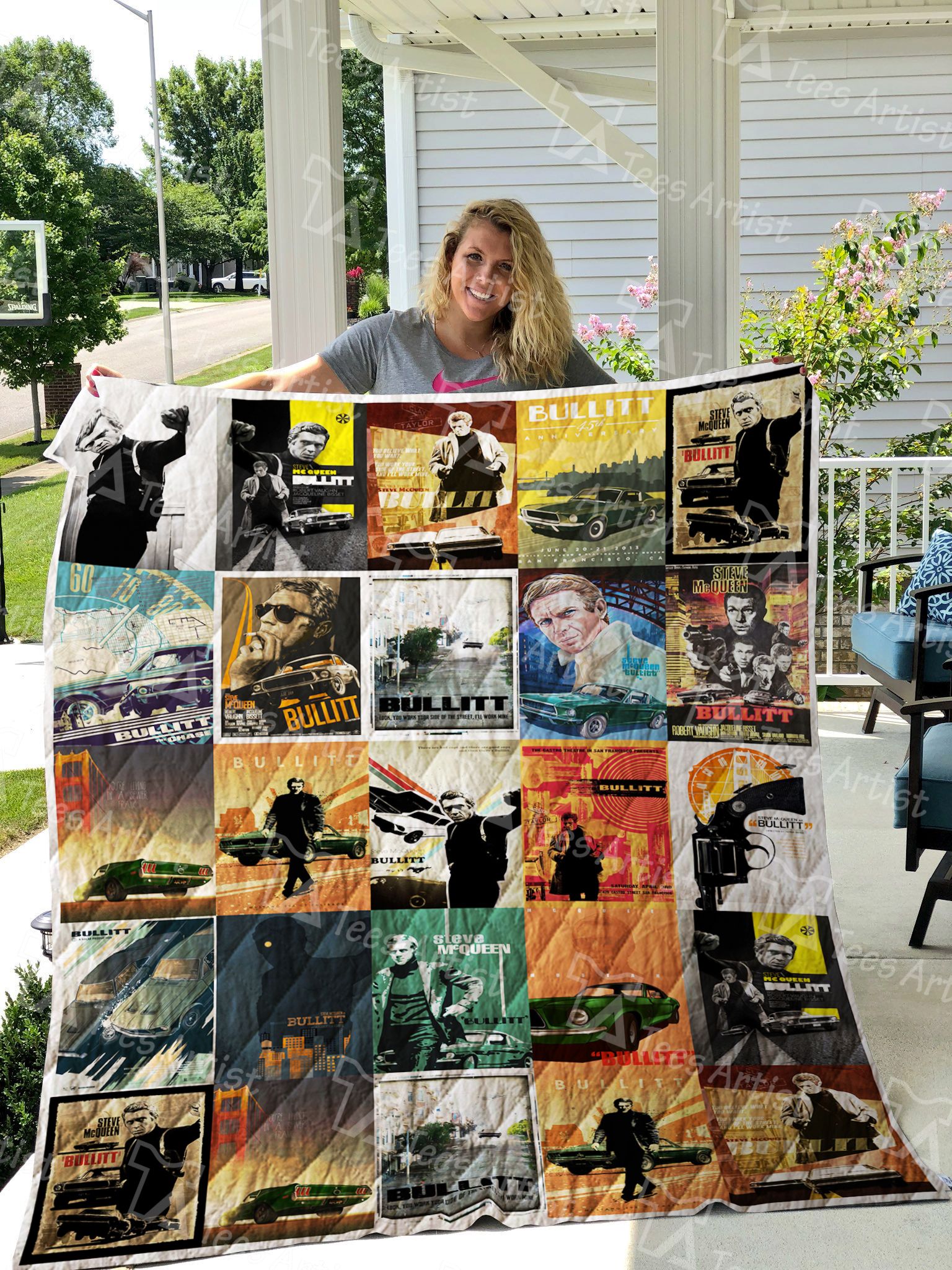 Bullitt 3D Quilt Blanket 1863