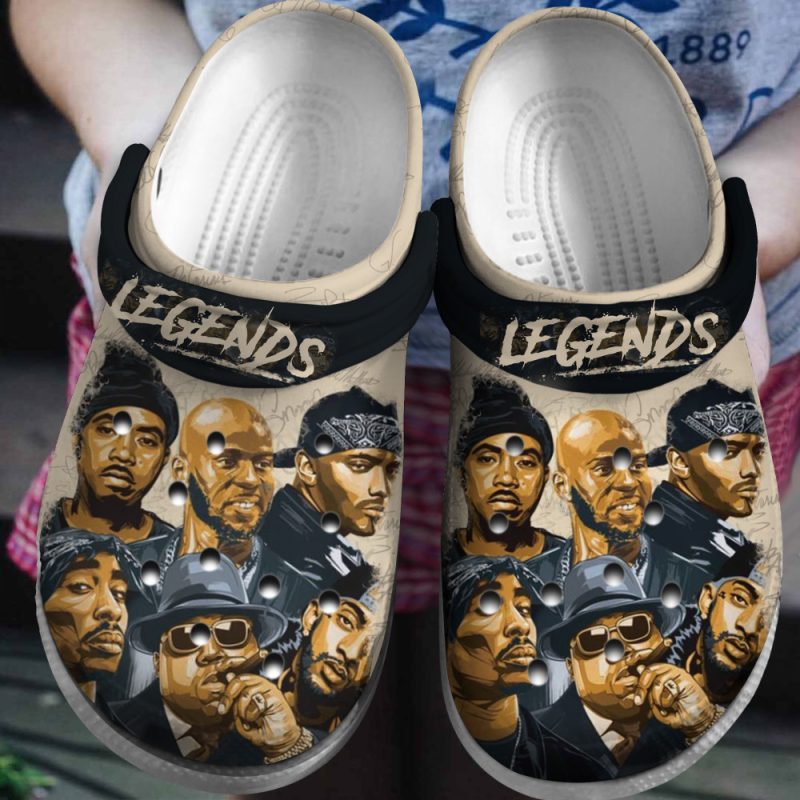 Black African American Hiphop Lengends Classic Clogs Shoes