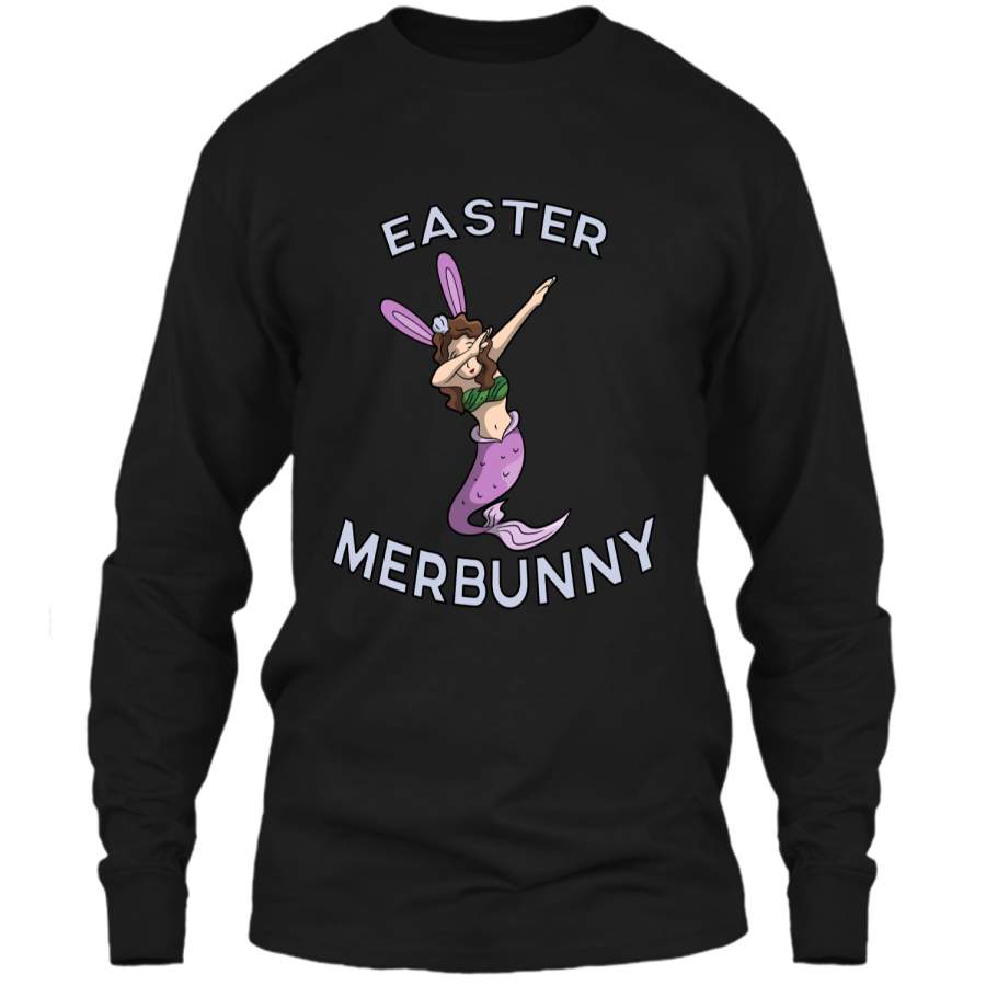 Dabbing Easter Bunny Shirt Easter Mermaid Merbunny T-shirt LS Ultra Cotton Tshirt