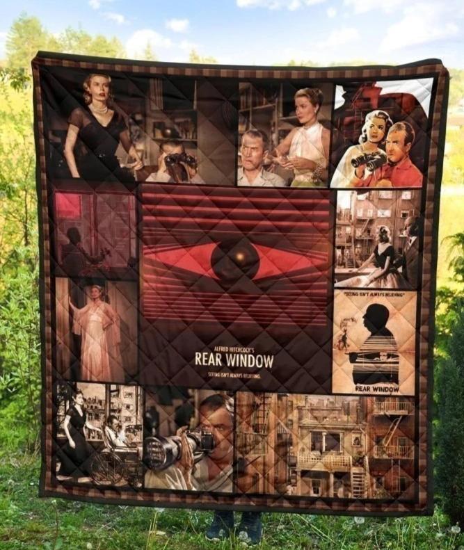 Vintage Rear Window 1950s Movie Quilt Blanket Fan Gift Idea