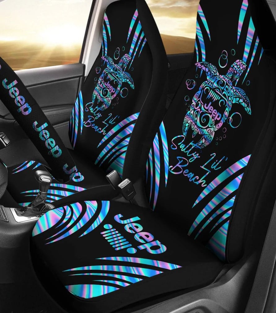 Jeep Turtle Salty Lil’ Beach Holo Car Seat Cover