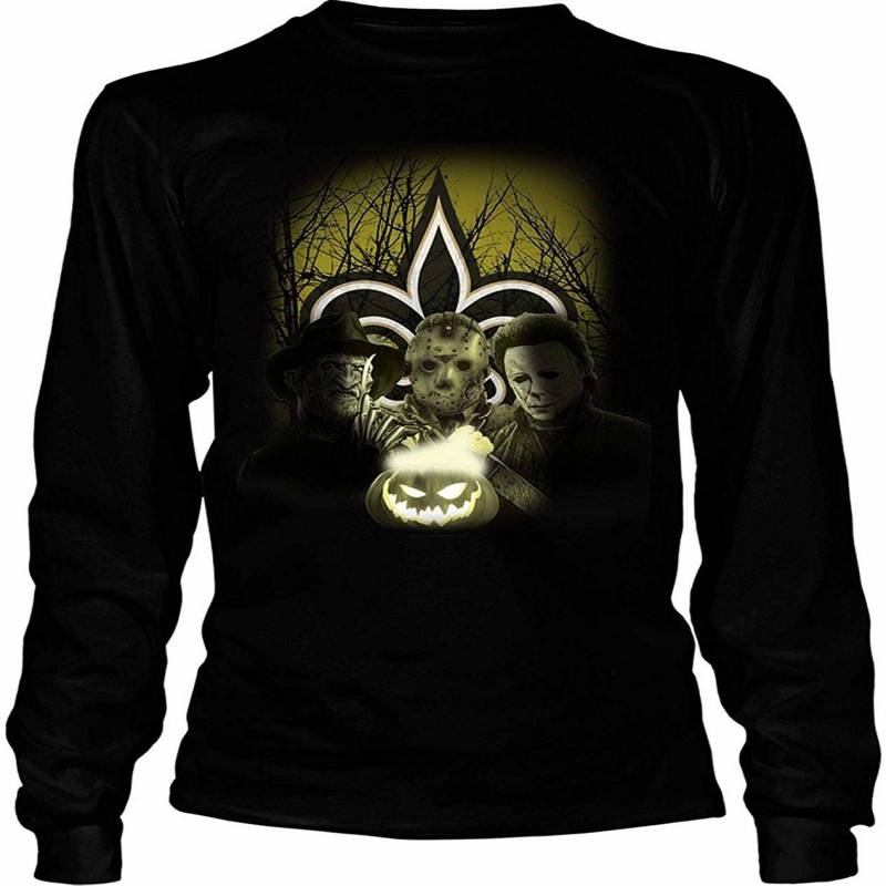 Horror Movies T Shirt, New Orleans Saints T Shirt – Long Sleeve